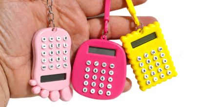Chaveiro Mini Calculadora fofa. Diversas cores e modelos!